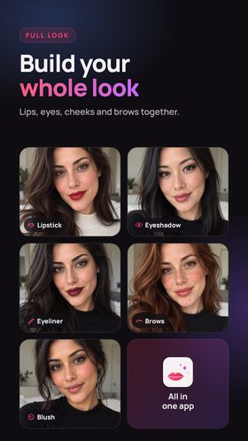 Build a full look with blush, eyeshadow, eyeliner and brows